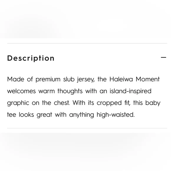 NWT Roxy Haleiwa Moment Cropped Baby T Shirt - Picture 12 of 12